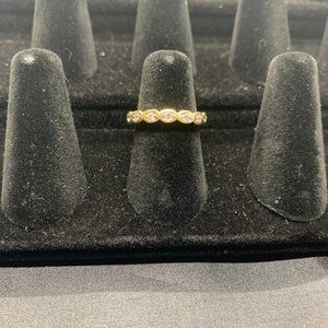 Melinda Maria Small Gold Ovals with Crystals